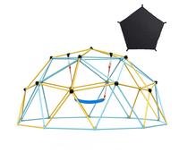 VEVOR Cúpula de Escalada, Escalador de Cúpula Geométrica con Hamaca y Columpio para Niños de 3 a 10 Años con Agarre para Escalar, Equipo de Juego para Patio Trasero al Aire Libre, 305 x 305 x 152,5 cm