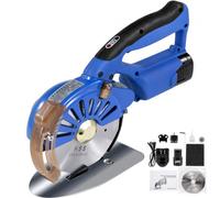 VEVOR Cúter Rotatorio de Costura de 125 mm, Cúter Rotativo para Tela 110 V-240 V, Cúter Rotatorio Tela con 5 Niveles Ajustables, Cortador de Tela 3,6 W-200 W, Cúter Circular para Telas y Papel 2,75 kg