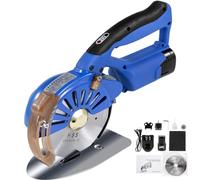 VEVOR Cúter Rotatorio de Costura de 125 mm, Cúter Rotativo para Tela 110 V-240 V, Cúter Rotatorio Tela con 5 Niveles Ajustables, Cortador de Tela 3,6 W-200 W, Cúter Circular para Telas y Papel 2,75 kg