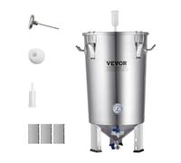 VEVOR Hervidor de Cerveza de Acero Inoxidable Fermentador de Cubo, 30L