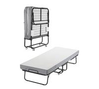 VEVOR Cama Plegable de 790 x 1900 x 396 mm con Colchón de 125 mm, Cama Plegable Individual con Estructura de Metal y Colchón de Espuma Viscoelástica, Cama Plegable de Carga de 136,1 kg, Blanco