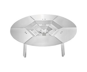 VEVOR Deflector de Calor para Fogatas para Estufa, Protector de Calor Redondo de 635 mm para Fogatas de Leña, Acero Inoxidable 304, Cubierta de Quemador Desmontable, Accesorios de Camping, Plata