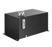 VEVOR Depósito de fluido hidráulico 37,8 L tanque de combustible de acero tanque de transferencia de gasolina con filtro medidor de temperatura tapa de respiradero para tractores y camiones, negro