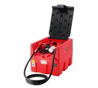 VEVOR Depósito Portátil de Gasolina Diesel 182 L Tanque de Repostaje de Combustible Bomba de Transferencia de 12 V 40 L/min Manguera de 4 m Boquilla de Repostaje Automático para Vehículos, Rojo