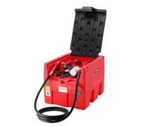 VEVOR Depósito Portátil de Gasolina Diesel 182 L Tanque de Repostaje de Combustible Bomba de Transferencia de 12 V 40 L/min Manguera de 4 m Boquilla de Repostaje Automático para Vehículos, Rojo