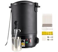 VEVOR Derretidor de Cera Eléctrico de 6,5 L Gran Capacidad Crisol de Cera Vela 1100 W Pico Máquina de Fusión de Cera Ajuste 30-110 °C con 100 Mechas y Pegatinas para Hacer Velas Jabón