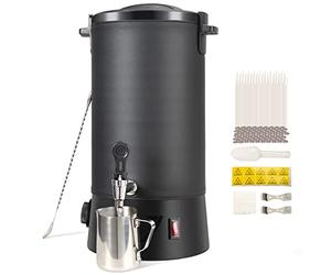 VEVOR Derretidor de cera para hacer velas, olla de fusión eléctrica extra grande de 10 litros con boquilla fácil de verter y control de temperatura de 9 niveles, fácil de limpiar para velas, jabón