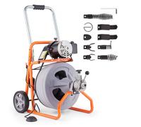VEVOR Desatascador de Tuberías Eléctrico Automático Suministro 22,8m x 1,27cm