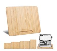 VEVOR Deslizador para Electrodomésticos 267 x 330 x 21 mm Bandeja Deslizante de Madera Grosor de 1,8 cm con Ruedas de Goma y Asa Hueca Ideal para Cafeteras y Encimeras de Cocina, Color Madera