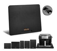 VEVOR Deslizador para Electrodomésticos 330 x 406 x 21 mm Bandeja Deslizante de Madera Grosor de 1,8 cm con Ruedas de Goma Silenciosas y Asa Hueca ideal para Cafeteras y Encimeras de Cocina, Negro