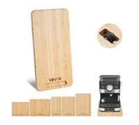 VEVOR Deslizador para Electrodomésticos 368 x 191 x 21 mm Bandeja Deslizante de Madera Grosor de 1,8 cm con Ruedas de Goma y Asa Hueca ideal para Cafeteras y Encimeras de Cocina, Color de Madera
