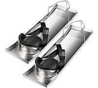 VEVOR Deslizadores de Hormigón de Acero Inoxidable y EVA 70 x 20 cm Pizarra Deslizante de Hormigón con Almohadillas, Correas y Hebillas Ensambladas Tablas Rodilleras para Pulir el Concreto 2 Piezas