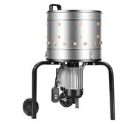 VEVOR Desplumadora Eléctrica de Aves, Tambor de 400 mm, 500 W, 230 RPM, 114 Dedos Suaves y Ruedas de Transporte, Removedor de Plumas de Acero Inoxidable a Procesar 1-2 Pollos, 595 x 556 x 800 mm