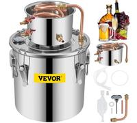 VEVOR Destilador de Agua de Calentamiento Automático12.3L 3.3 GAL Destilador de Agua Elaboración de Agua de Acero Inoxidable 304