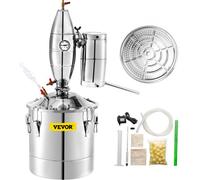 VEVOR Destilar Alcohol Destilador de 30 L Alambique Destilación de Acero Inoxidable 304 Destilador Destilador de Bebida para la Elaboración Casera