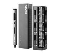 VEVOR Destornillador Eléctrico de Precisión, 52 Puntas Magnéticas, con Caja de Almacenamiento Magnética, Luz LED y Función de Carga Tipo C, a Reparar Celulares y Computadoras Portátiles, 165 RPM