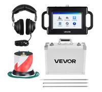 VEVOR Detector de Fugas de Agua para Tuberías, 1-5000 Hz, Pantalla Táctil de 17,78 cm, 2 m de Profundidad, con Sensor, 3 Varillas de Escucha, Auriculares, Tarjeta de 8 GB y Estuche de Transporte