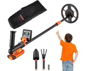 VEVOR Detector de Metales para Niños 15,2 cm Ajustable Detector de Metales Profesional Resistente al Agua Bobina de Búsqueda IP68 Pantalla LCD Chip DSP Avanzado Ligero para Búsqueda de Monedas de Oro