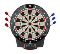 VEVOR Diana Electrónica 393 mm, con 43 Juegos y más de 320 Variaciones para hasta 8 Jugadores, 6 Dardos con Plumas y 50 Puntas de Repuesto, Marcador LCD a Color, para Divertirse en Casa y Fiestas