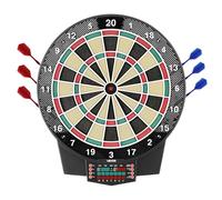 VEVOR Diana Electrónica 393 mm, con 43 Juegos y más de 320 Variaciones para hasta 8 Jugadores, 6 Dardos con Plumas y 50 Puntas de Repuesto, Marcador LCD a Color, para Divertirse en Casa y Fiestas