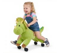 VEVOR Dinosaurio de Juguete Correpasillos para Niños, Juguete de Montar sin Pedales con Sonido, Ruedas Giratorias, Asiento Acolchado y Estructura de Metal, Uso Interior y Exterior, Carga hasta 40 kg