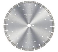 VEVOR Disco de corte de diamante 300 mm disco de diamante húmedo o seco hoja de sierra con dientes ondulados 12 mm diámetro del orificio central universal 25,4 mm para hormigón, azulejos, ladrillo