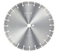 VEVOR Disco de Corte de Diamante 350 mm Disco de Diamante Húmedo o Seco Hoja de Sierra con Dientes Planos 12 mm Diámetro del Orificio Central Universal 25,4 mm Para Hormigón, Azulejos, Ladrillo