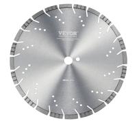 VEVOR Disco de Corte de Diamante 350 mm Disco de Diamante Húmedo o Seco Hoja de Sierra con Dientes Inclinados 12 mm Diámetro del Orificio Central Universal 25,4 mm Para Hormigón, Azulejos, Ladrillo