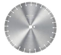 VEVOR Disco de Corte de Diamante 400 mm Disco de Diamante Húmedo o Seco Hoja de Sierra con Dientes Planos 12 mm Diámetro del Orificio Central Universal 25,4 mm Para Hormigón, Azulejos, Ladrillo