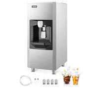 VEVOR Dispensador Automático de Hielo de 9 kg/min Depósito de Hielo con Capacidad de 82 kg con Trituradora y Patas de Altura Ajustable para Máquinas de Hielo Comerciales, Restaurante, Hoteles