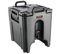 VEVOR Dispensador de Bebidas Aislado Dispensador de Agua Fría y Caliente No Eléctrico 37,6 L Almacenamiento de Alimentos de Acero Inoxidable Contenedor Aislado con Grifo Portátil para Camping Catering