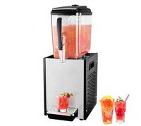 VEVOR Dispensador de Bebidas Comercial 12 L Máquina de Bebidas Frías Heladas de Acero Inoxidable 246 W Temperatura de Enfriamiento 7 a 12 °C para Restaurantes, Bares, Fiestas, 22,5x43x68 cm