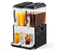 VEVOR Dispensador de Bebidas Comercial 12L x 2 Tanques, de Acero Inoxidable | Para Bebidas Frías en Restaurantes, Bares y Fiestas, Temperatura de Enfriamiento de 7 °C a 12 °C, Tanques de Policarbonato