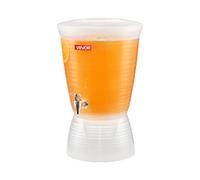 VEVOR Dispensador de Bebidas de 10 L para Fiestas, Dispensador de Plástico con Grifo y Depósito de Hielo, para Té Helado, Limonada, Zumo, para Restaurantes, Hoteles y Fiestas, Semitransparente