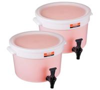 VEVOR Dispensador de Bebidas de 11 Litros para Fiestas, Dispensador de Jugo de Plástico con Espiga y Tapa, Dispensador de Agua de Jugo de Limonada de Té Helado, para Restaurantes, 350 x 350 x 210 mm