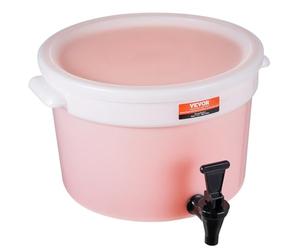 VEVOR Dispensador de Bebidas de 11 Litros para Fiestas, Dispensador de Jugo de Plástico con Espiga y Tapa, Dispensador de Agua de Jugo de Limonada de Té Helado, para Restaurantes, 350 x 350 x 210 mm