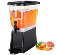 VEVOR Dispensador de Bebidas de 11 Litros para Fiestas, Dispensador de Jugo de Plástico con Tapa de Soporte, Dispensador de Agua de Jugo de Limonada de Té Helado, para Restaurantes, 450 x 204 x 530 mm