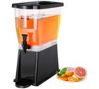 VEVOR Dispensador de Bebidas de 11 Litros para Fiestas, Dispensador de Jugo de Plástico con Tapa de Soporte, Dispensador de Agua de Jugo de Limonada de Té Helado, para Restaurantes, 450 x 204 x 530 mm