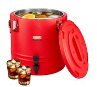 VEVOR Dispensador de Bebidas Térmico 30,3 L con Grifo, Jarra Térmica de Acero Inoxidable 304 para Bebidas Frías y Calientes, Ideal para Té, Café, Restaurantes y Exteriores, 425 x 425 x 400 mm