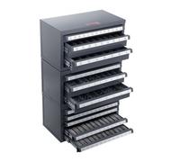 VEVOR Dispensador de Brocas 3 Piezas 116 Compartimentos en Total, Caja de Almacenamiento de Brocas Caja de Brocas Vacía, Fácil Identificación, Apilable, Almacenamiento de Brocas de Taller