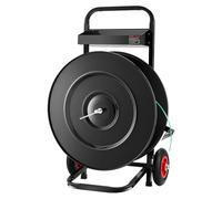 VEVOR Dispensador de Flejes, Adecuado para Rollos de Flejado de PET/PP/Poliéster con Un Tamaño de Núcleo de 203/406 mm, Acero al Carbono Q235, con Sistema de Frenado Mejorado, 410 x 670 x 1000 mm