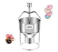 VEVOR Dispensador de Masa para Donas Manual 20-30 mm de Gran Capacidad, de Acero Inoxidable 304, con 6 Ajustes de Grosor y Soporte, para Restaurantes, Cafeterías, Panaderías y Cocinas, Plata
