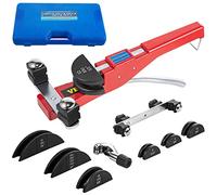 VEVOR Dobladora de tubos con trinquete de 6-22 mm Dobladora hidráulica de tubos de cobre y aluminio 7 matrices Kit de dobladora de tubos con trinquete manual multifunción de 90° Función de doblado