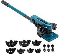 VEVOR Dobladora de Tubos, Máquina Doblador de Tubos, Dobladora de Tubos de Acero, Dobladora de Tubos Manual, con 7 Dados, Diámetro de Tubería de 10 mm-25 mm