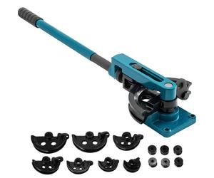 VEVOR Dobladora de Tubos Universal, Dobladora de Tubos, Dobladora de Tubos Acero, Dobladora Manual de Acero al Carbono, Dobladora de Tubos Manual, con 7 Dados, Diámetro de Tubería de 10 mm-25 mm