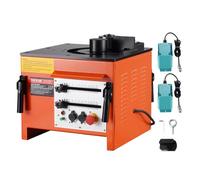 VEVOR Dobladora de Varillas de Refuerzo Eléctrica de Sobremesa, Alta Resistencia de 1700 W, 3 Ángulos de Doblado hasta 4-25 mm en 4 Segundos, Acero de Alta Potencia con Accesorio, 450 x 500 x 790 mm