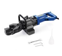 VEVOR Dobladora de Varillas de Refuerzo Hidráulica Eléctrica, 1000 W, Dobla Varillas de Refuerzo hasta 6-16 mm en 4 Segundos, Acero de Alta Potencia con Lata de Aceite, Negro, Azul, 600 x 170 x 200 mm