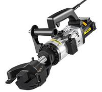 VEVOR Dobladora de Varillas de Refuerzo Hidráulica Eléctrica, 1500 W, hasta 10-25 mm en 4 Segundos, Acero de Alta Potencia con Caja de Herramientas y Lata de Aceite, Negro y Rojo, 560 x 170 x 220 mm