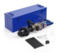VEVOR Dobladora de Varillas de Refuerzo Hidráulica Eléctrica, 1500 W, hasta 12-22 mm en 4 Segundos, Acero de Alta Potencia con Caja de Herramientas y Lata de Aceite, Negro y Azul, 630 x 170 x 220 mm