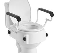 VEVOR Elevador de Asiento de Inodoro, con Reposabrazos Acolchados y Capacidad de Carga de 136 kg, Ajustable en Altura en 3 Niveles, para Personas Mayores, Ancianos y Personas con Discapacidad